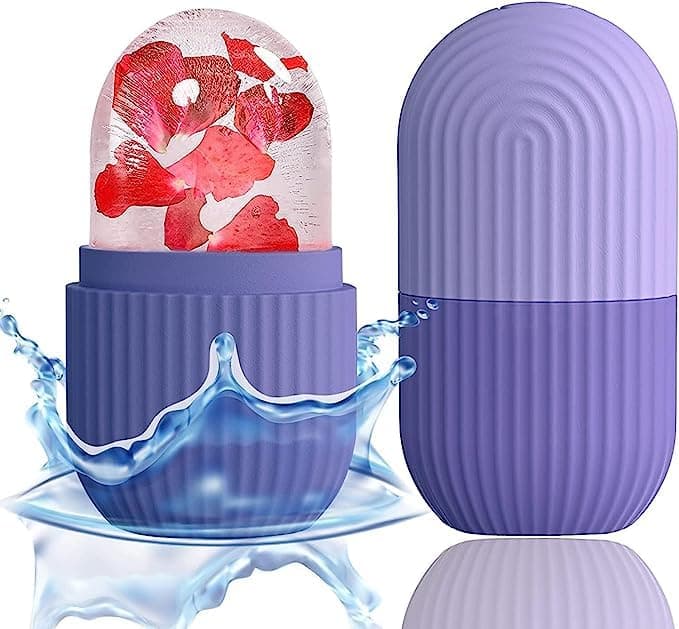 Kruptl Ice Roller for Face Massage with Octopus Silicone Face Cleanser for Glowing Skin, Reusable Silicone Facial Ice Roller For Glowing & Tighten Skin (Multi color pack of 1)