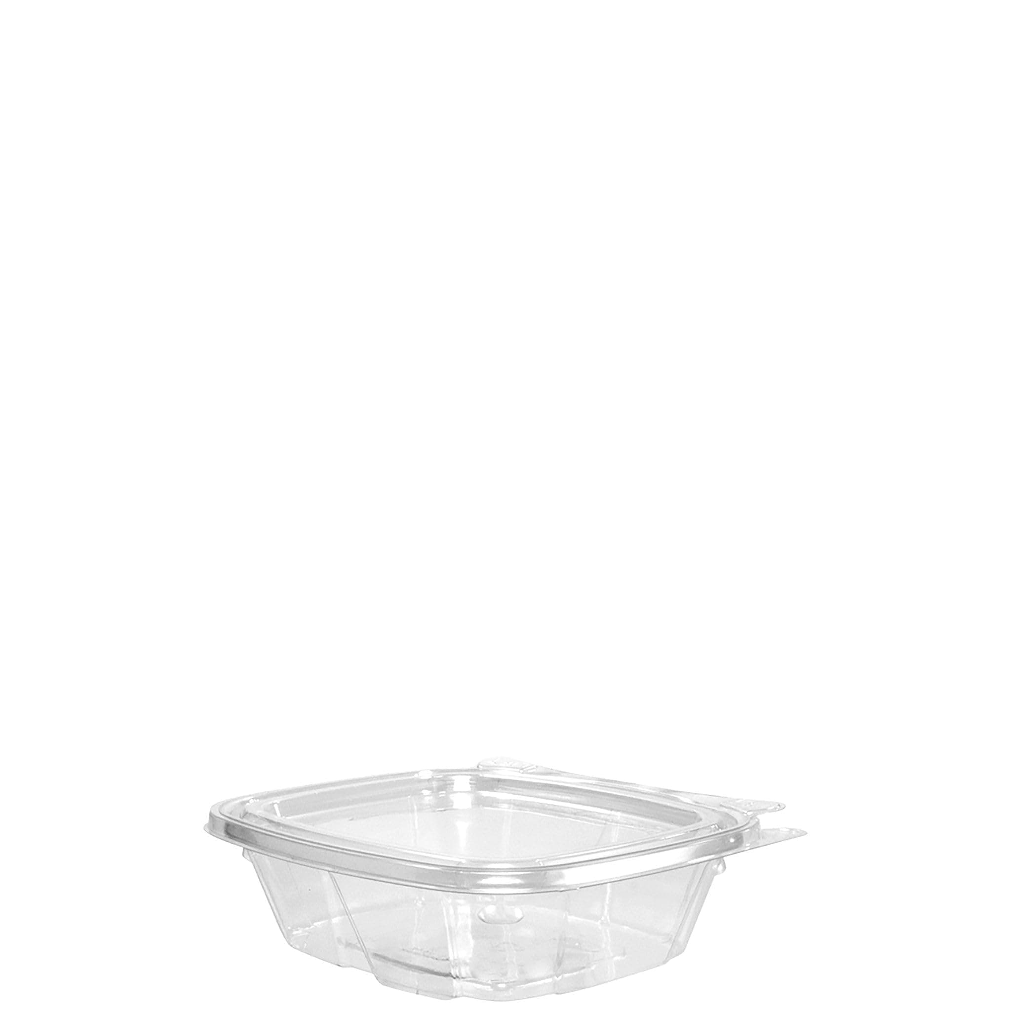 CH8DEF 8 oz Tamper-Resistant Clear Hinged Container with Flat Lid (Case of 200)