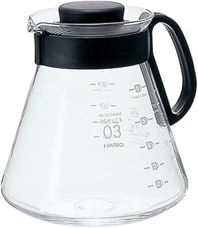V60 Glass Range Coffee Server, 800ml, Black