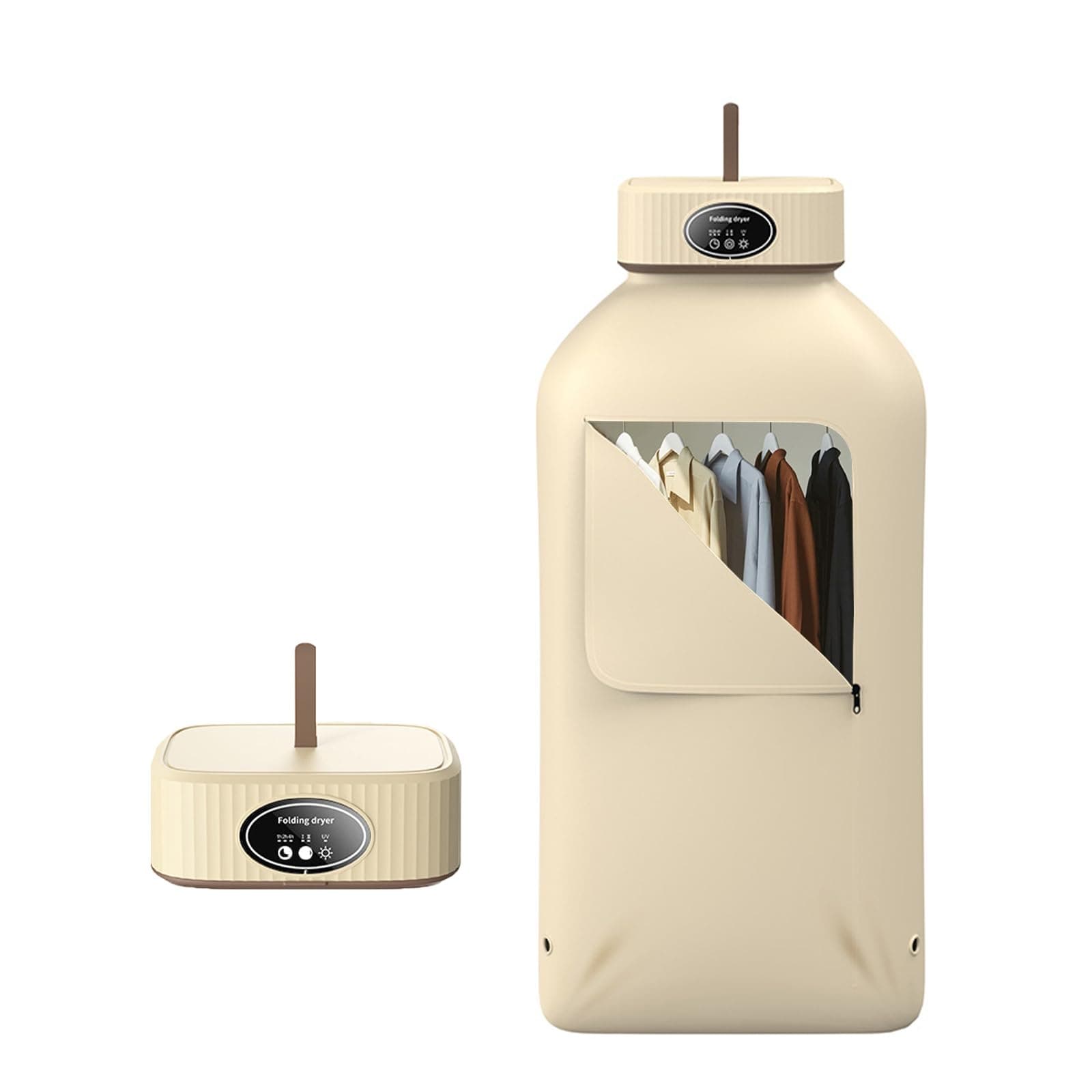 HATAH Foldable Portable Electric Dryer with Timer/Remote/Drying Bag, 20 Minutes-1.5 Hours Fast Drying and UV Sterilization for Apartments, RVs, Travel, Baby Clothes