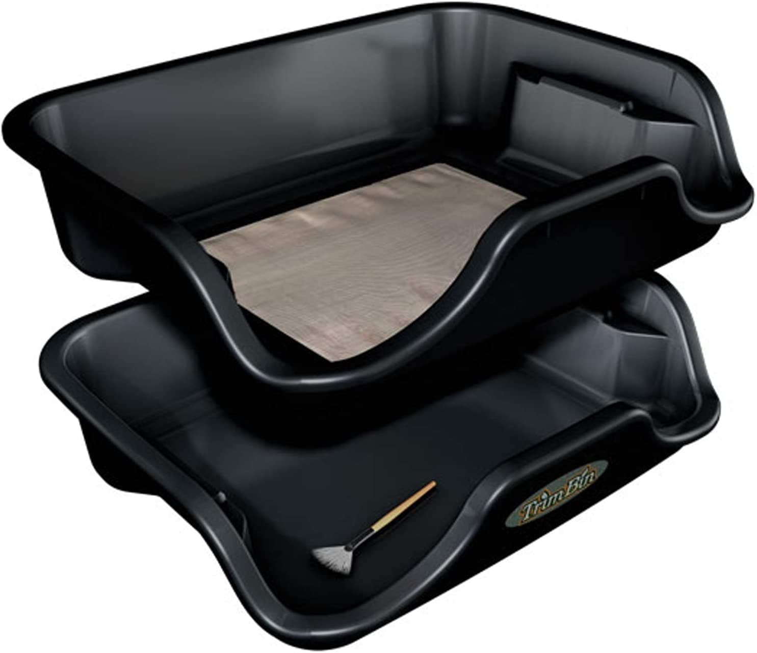 Harvest More Trim Tray 2-Part System, 17" × 15" × 2.5", Stainless Steel Plastic, Black, One Pack