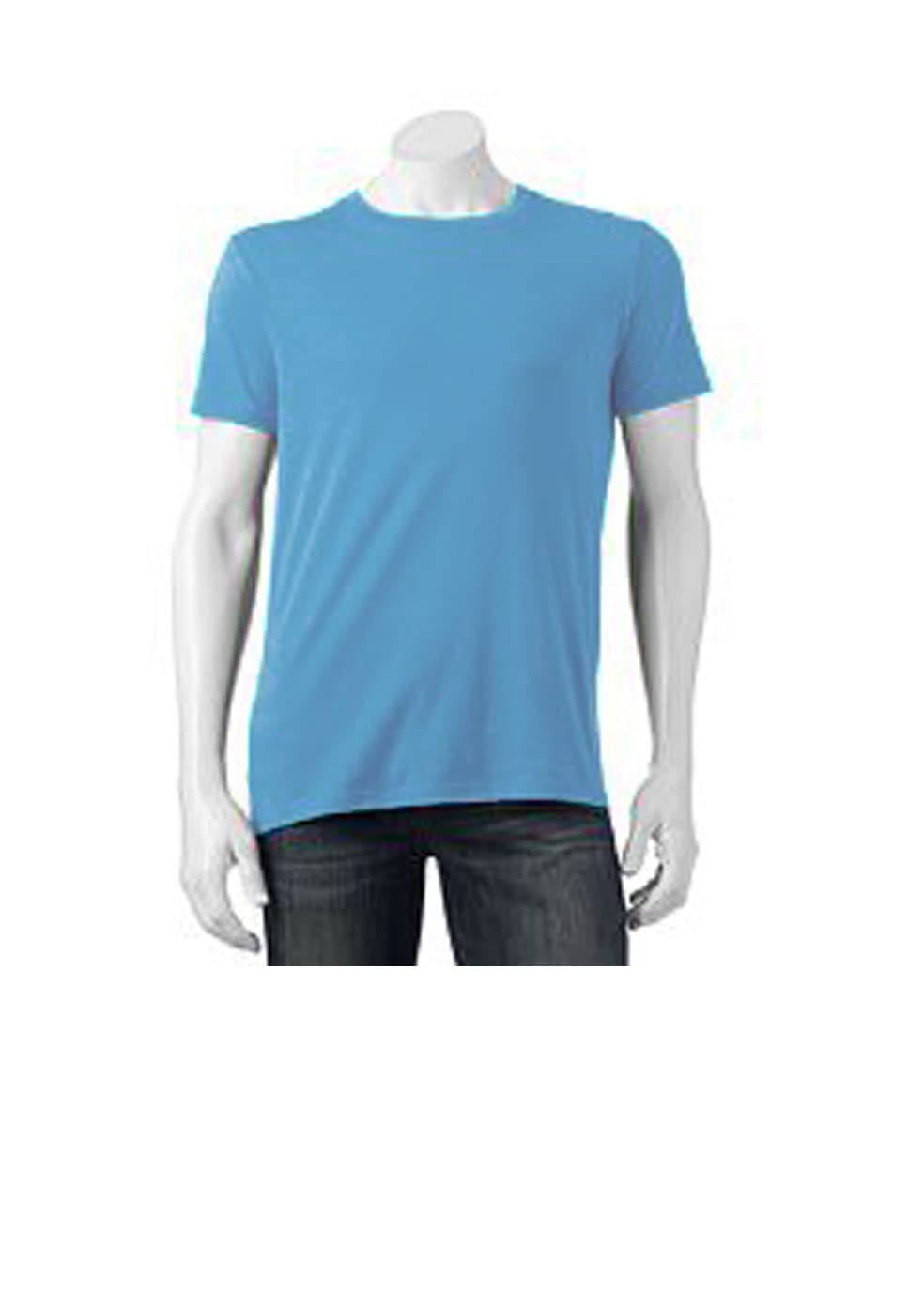 Men's Heather Tee Crew Neck Blue Sail Small