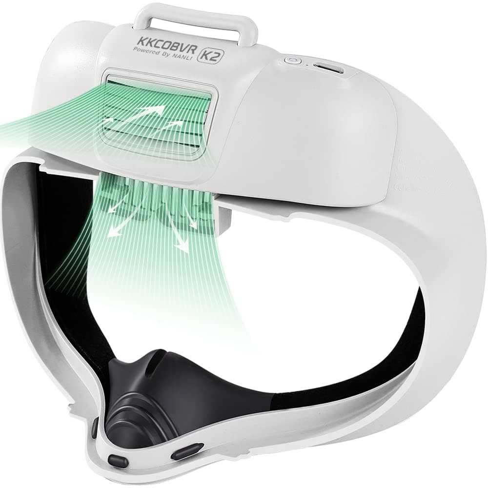 kkcobvrK2 Fan Face Cover with Leather Interface Pad for Oculus/Meta Quest 2 Fan Accessories, Relieve Lens Fogging and Replace Quest 2 facial Cover Cushion