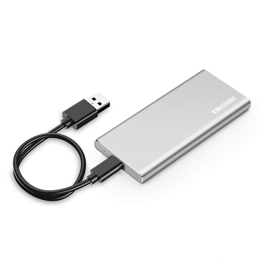 USB Type C 3.0 External SSD Enclosure Case for mSATA SSD-Silver