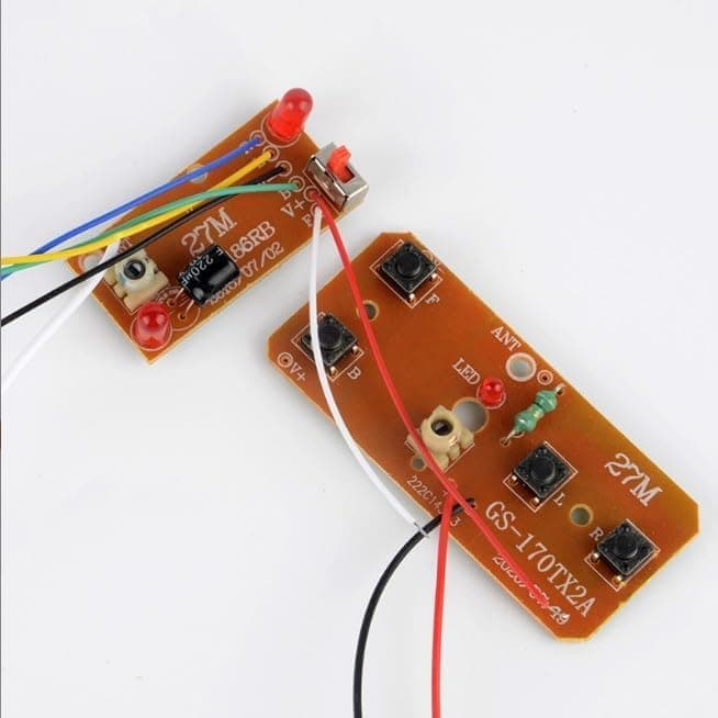 2Pcs Four-Way Remote Control Board Two-Way RC Transmitter and Receiver Toy Car Robot Model Accessories,DIY Toys Projects Four-Way Remote Control Remote and App Controlled Vehicles Accessories,27mhz