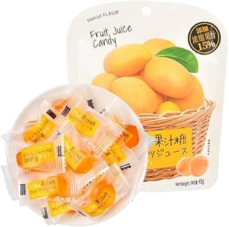 Mango Juice Gummies, Mango Snacks, Mango Juice Candy, Individually Wrapped, Fruitilicious Juicy Candy, Gummy Sweets,Soft Chewy Candy,Vegan Sweets, Fruit Vegetarian Sweets (Mango flavor,5bags)