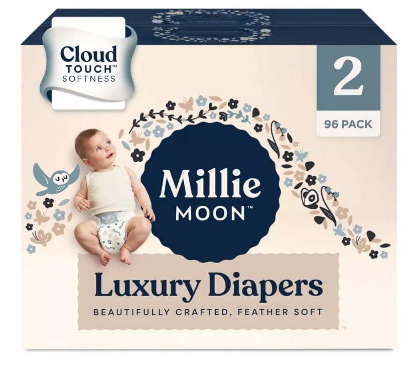 Millie Moon Luxury Diapers - Size 2-96ct