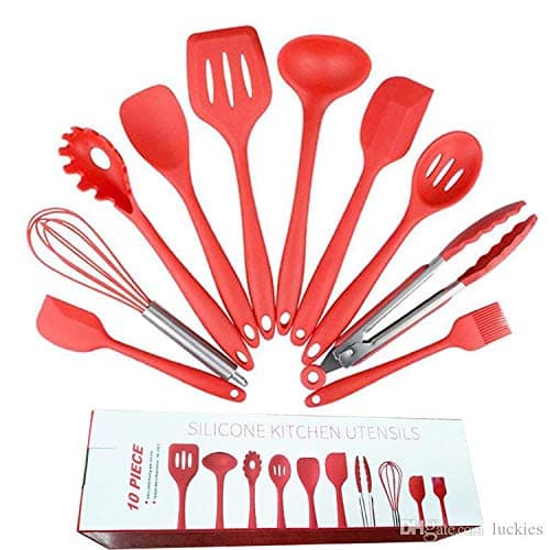 Silicone Cooking Utensils Kitchen Set, 10pcs The Best Kitchen Tools Set For Cook