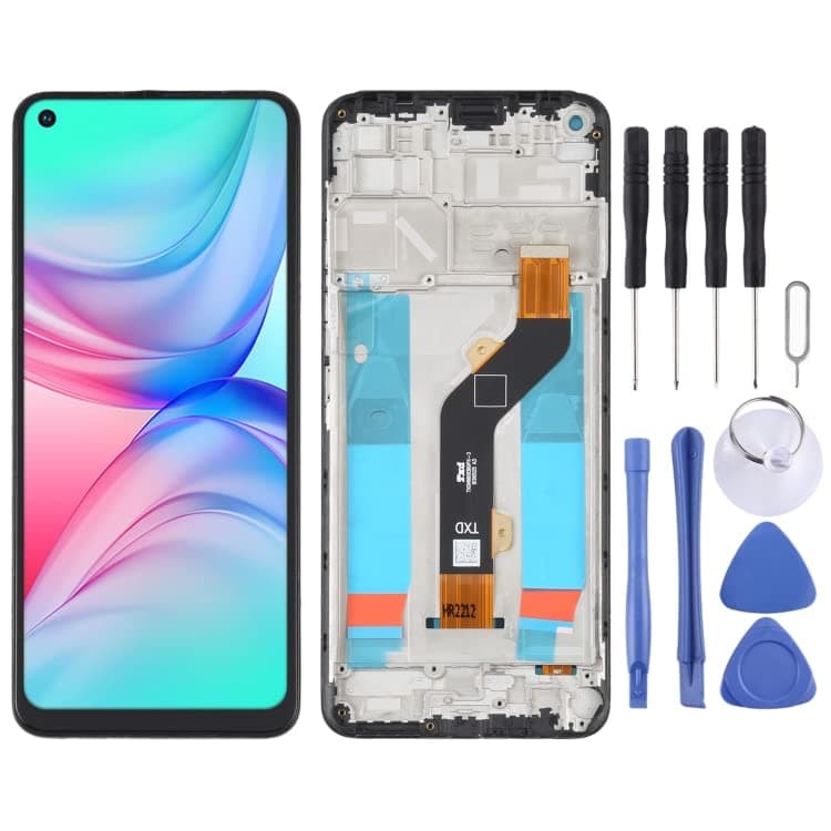 Cell Phone Replacement OEM LCD Screen for Infinix Hot 10 X682B X682C Digitizer Full Assembly with Frame Spare Parts