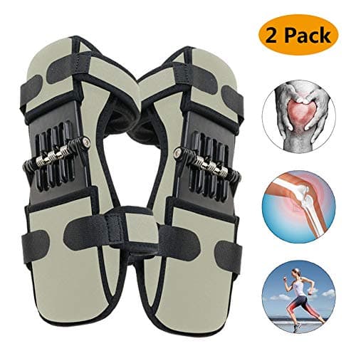 Spring Knee Pad Rebounds Boost, Knee Protection Boost Old Cold Leg Knee Band Mountaineering Deep Care Joint Support Knee Pads Powerful Rebounds Spring Force (2 Pcs Green)