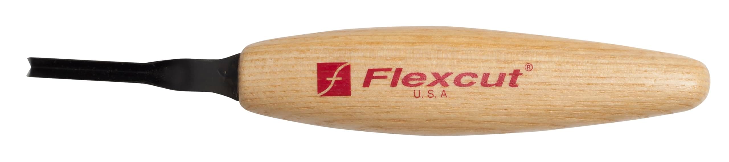 Wood Carving Tools | Micro Parting Tool | 45 Degree 4mm | Razor Sharp 1095 High Carbon Steel Blade for Miniature & Fine Detail Work | Ergonomic Ash Hardwood Handle | MT34 |Made in the U.S.A.