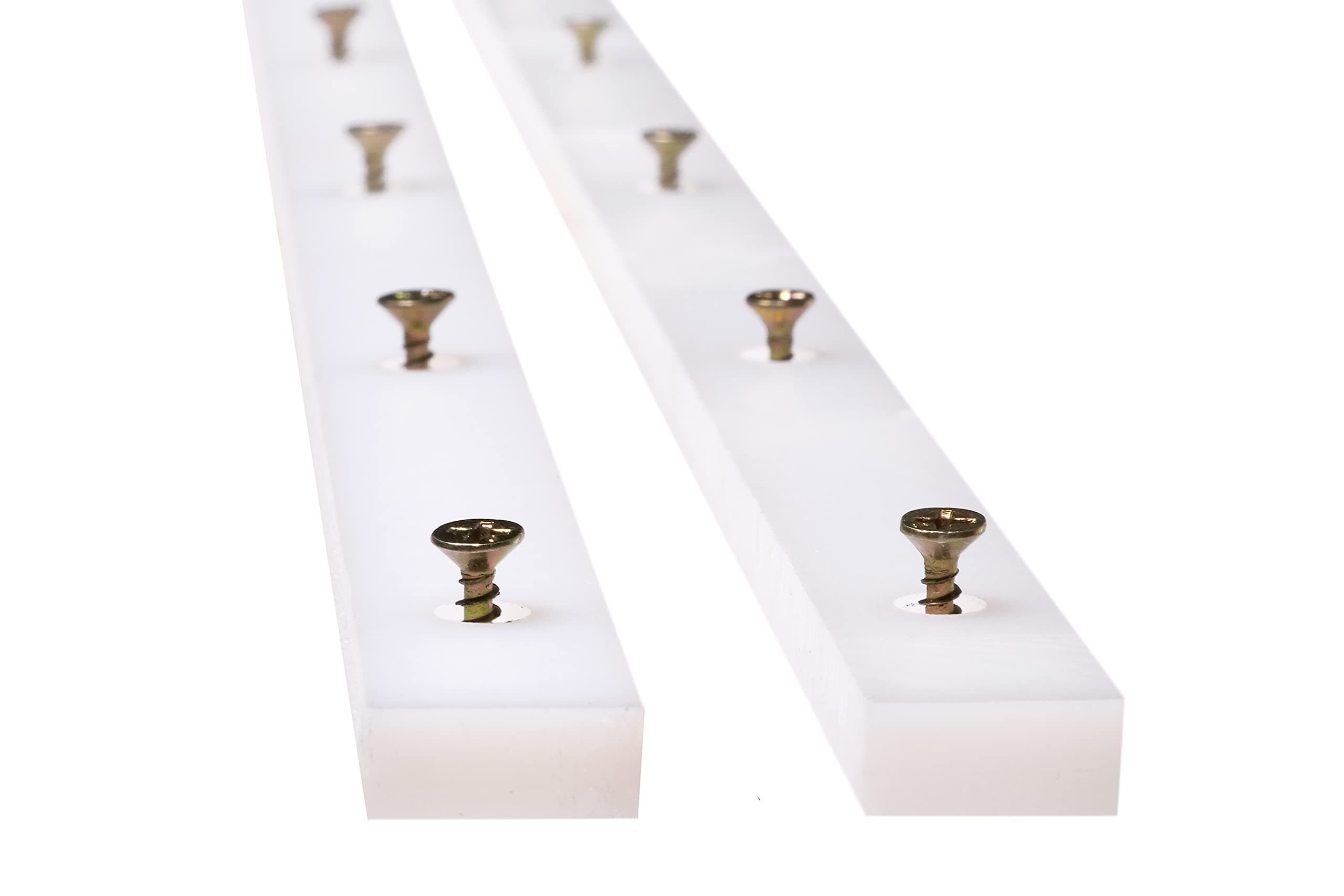 UHMW Crosscut Sled For Table Saw Sled Miter Bars 3/4" X 3/8" X 36" -Predrilled holes and 20 screws included For Jigs Fixtures or Miter Slots (size 3/4"x3/8") 2 UHMW Bars