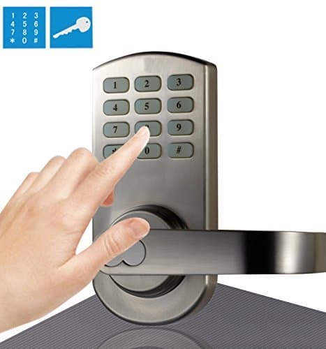 Assa Abloy Digi Electronic Keyless Touchpad Keypad Door Lock Password Code Open Door Lock Lever 6600-209 (Bronze)
