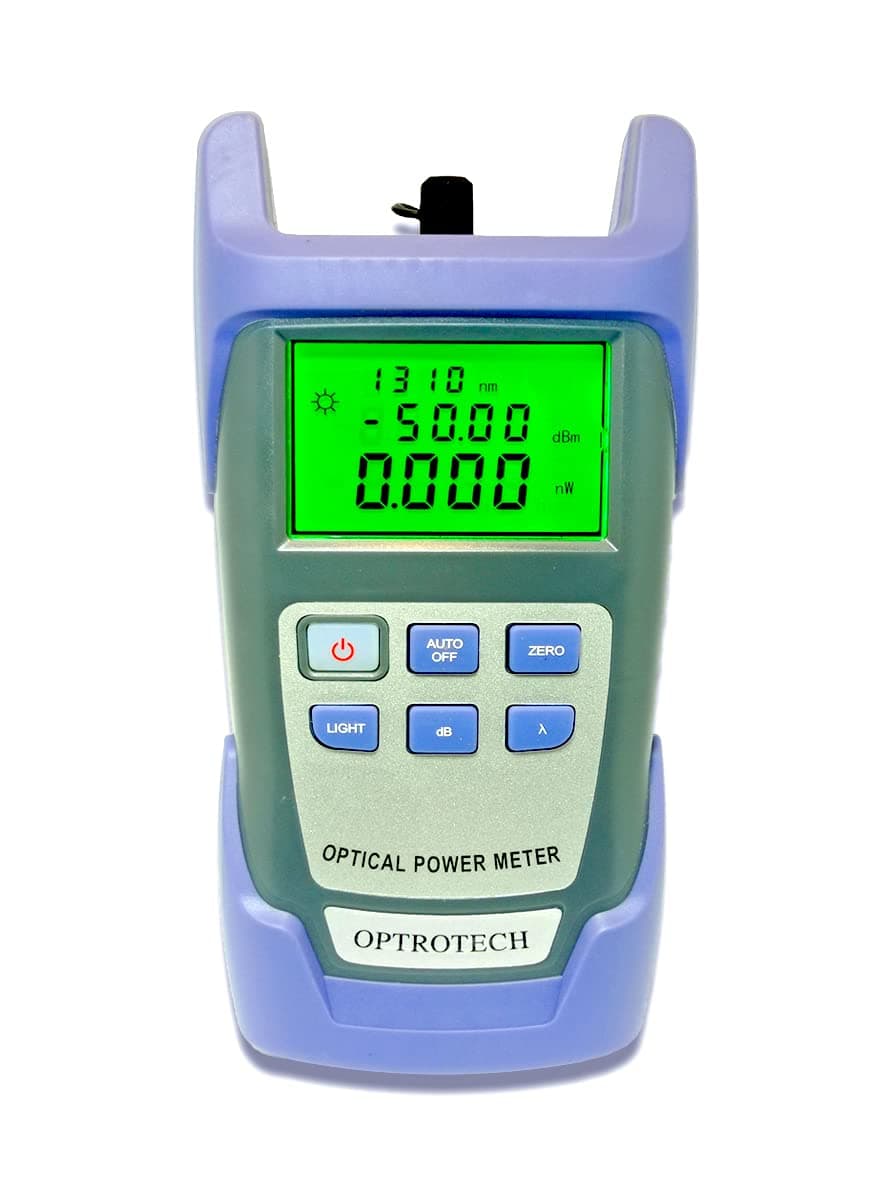 Optrotech Fiber Optical Power meter FC/SC Universal Interface optical powermeter Fiber Tester OpticTest Equipment OTT-101 power meter (Blue)