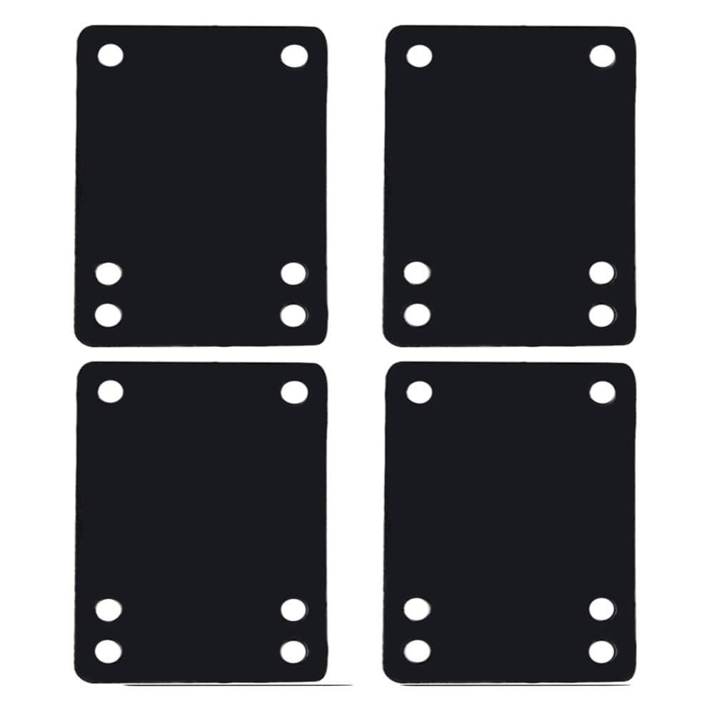4 Pcs Skateboard Riser Shock Pads Longboard Rise Pads, Soft Longboard Shockpads, 1/8" (3mm), Black