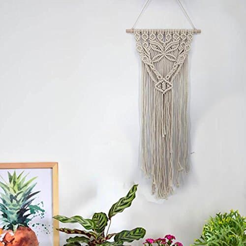 39"LX12.5"W Macrame Wall Hanging Tapestry,Boho-Chic Wall Decor Yarn Wall Hanging,Bohemian Home Decor Wall Nursery Decor Wedding Birthday Gift