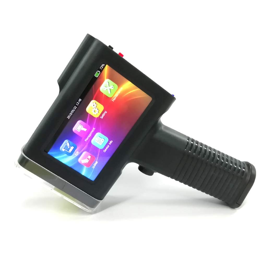 Intelligent Inkjet Printer, HD Handheld Inkjet Printer with 4.3 Inch LED Screen Inkjet Coding Machine for Label (Support 11 Languages Including English, German, French, Spanish, Italian, etc.)