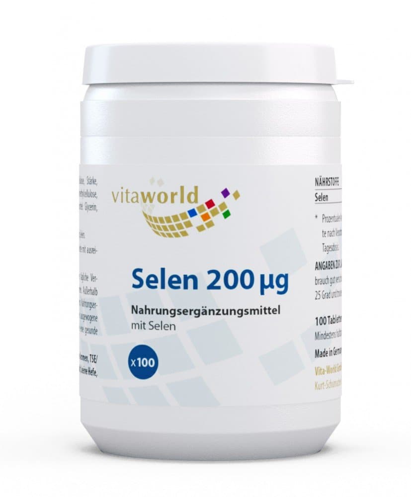 Vita World Selenium 200mcg 60 Tablets Made in Germany