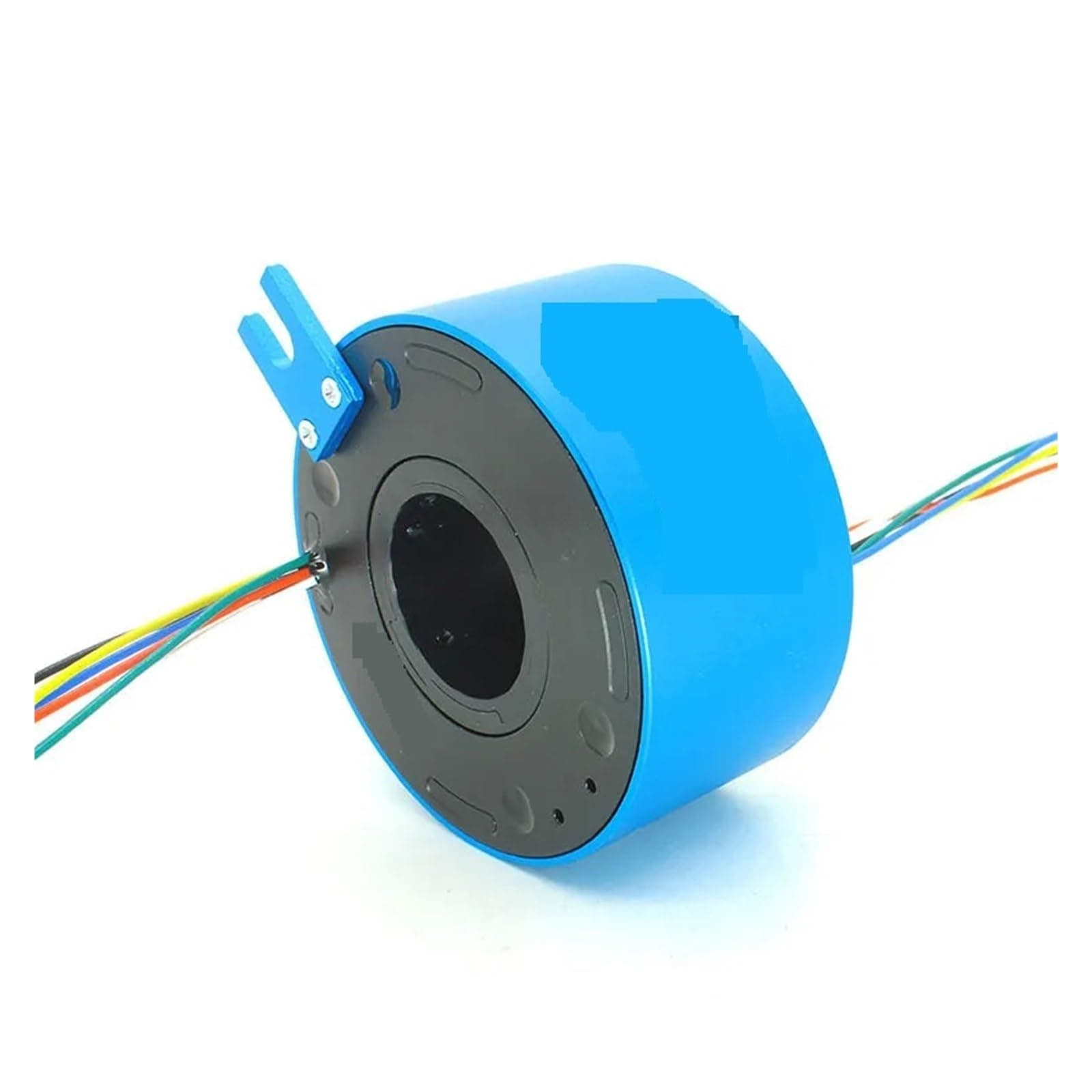 CAARLA Through Bore Slip Ring Rotary Joint 38.1mm Through-Bore Slip Ring Compact 2/4/6 Wires 99mm Outside Diameter Silver Plated Rings for Excavator and Winding Drum(38.1X99mm 4CH 10A)