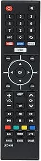 RESORB LED 498 Universal Remote Control for Chinese LCD LED and Non-Branded Smart TVs - Black (Please Match with Your Old Remote Before Placing an Order)