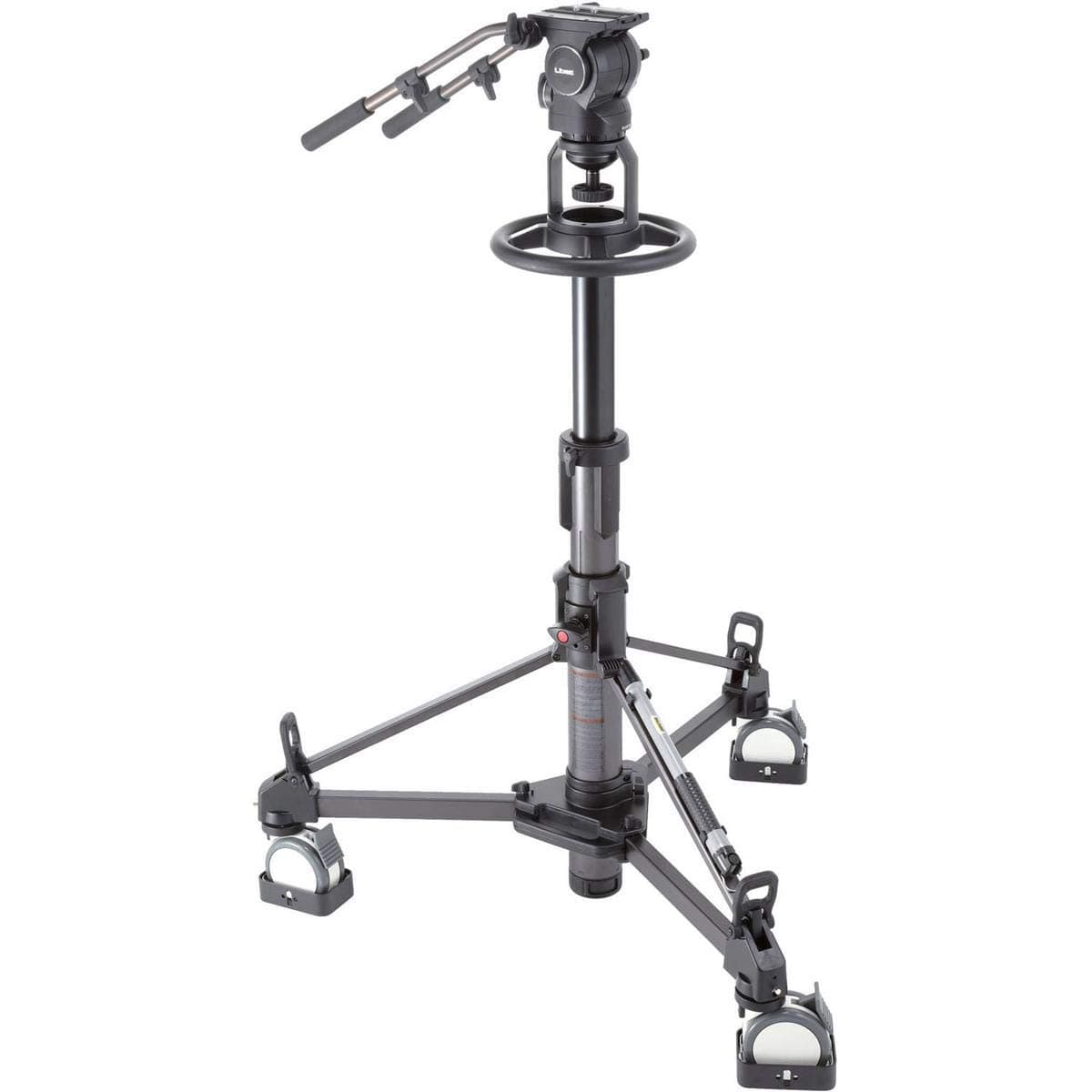 Libec RSP-750PD(S) Professional Pedestal System for Studio Broadcasting with RHP75 Head, P110 Pedestal, Extra PH-8B Handle, Supports 37.5 lbs (Includes DL-10B Dolly)