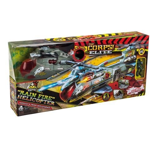 The Corps Elite Rain Fire Helicopter Includes Light, Sound and Action Rail Cannon - Shoppers Instincts