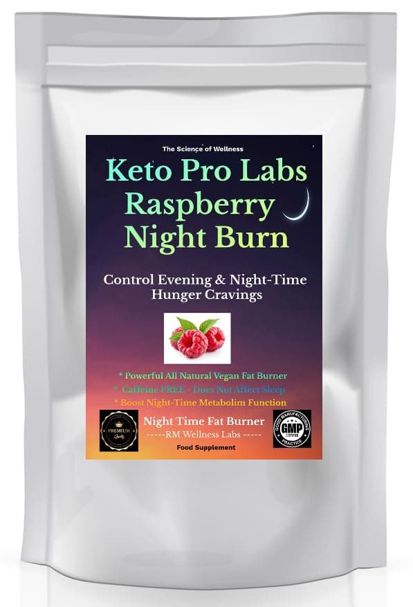 Keto Pro Labs Raspberry Night Burn - Appetite Suppressant - Control Evening and Night Time Hunger Cravings - 60 Tablets