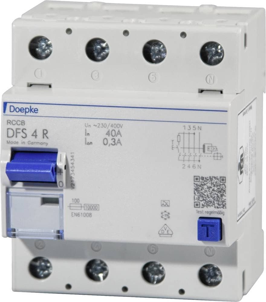 Doepke FI Switch DFS4 040-4/0.03-A R Residual Current Circuit Breaker 4014712111127
