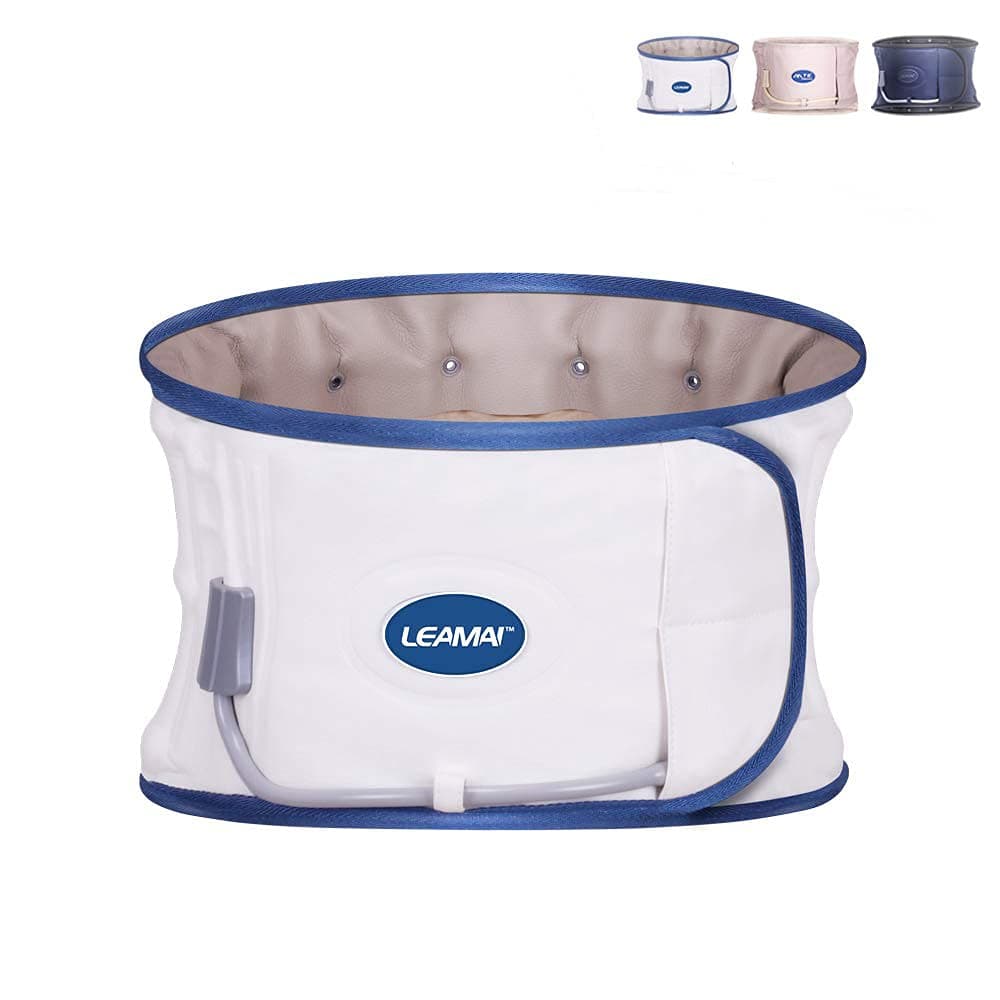 LEAMAI--Decompression Back Belt, Bold Air Column Stronger Support For Your Back , Relief Back Pain -- (TYPE I,White,Size L(32"-47"))