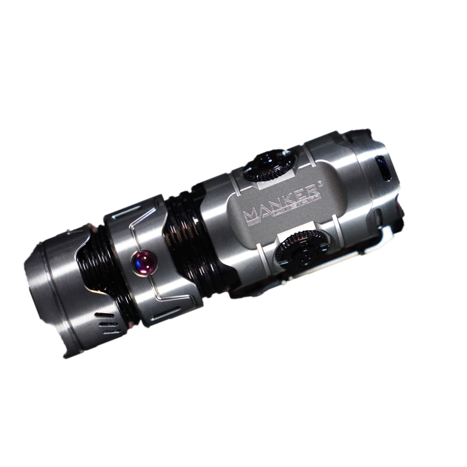 Time Scroll Titanium III LED Pocket Flashlight, Up to 2500 Lumens Super Bright, EDC Portable Flashlight Fun Decompression, Waterproof, 4 Modes, Perfect for Camping Emergency Outdoor(Sliver