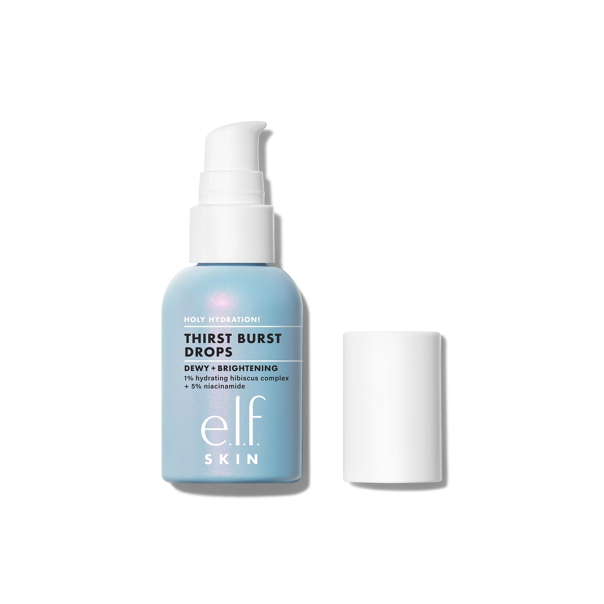 e.l.f. Holy Hydration! Thirst Burst Drops, Gel Serum Drops, For a Dewy, Plump Complexion, Non-Greasy Feel, With Hyaluronic Acid & 5% Niacinamide, Vegan & Cruelty-Free