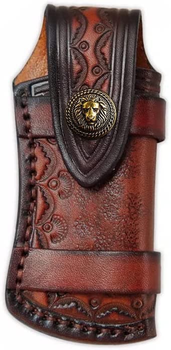 Umf Pocket Knife Sheath 4.8", Leather Sheaths For Folding Knife, Horizontal Carry Holster Belt, Holder Case