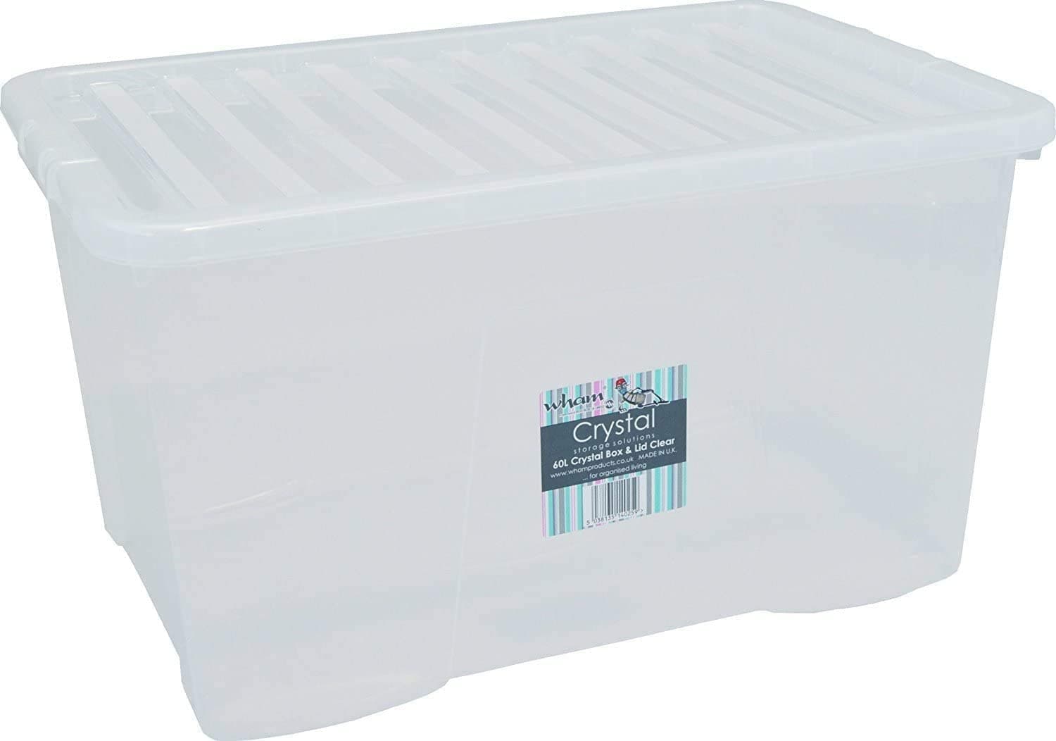 Wham Plastic Storage Boxes - Pack Of 5 (60 Litre)