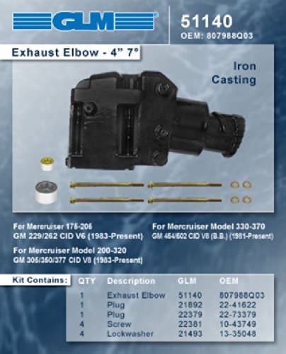 GLM 51140 Exhaust Elbow