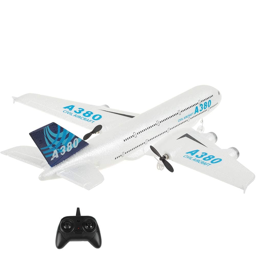 QT RC Plane-2.4Ghz 2 Channels Remote Control Airplane Ready to Fly,410mm Wingspan 6-Axis Gyro RC Airplane for Kids and Adults,Glider Aircraft Model Drone Kids…