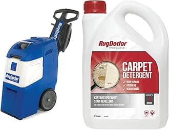 X3 Professional Carpet Cleaner, Plastic, 1200 W, 11.4 liters, Blue & Carpet Detergent with SpotBlok, 2 Litre