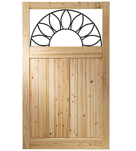 Universal Forest Products, Cedar Gate with Sunrise Insert, 42 Inches (W) X 70 Inches (H)