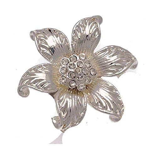 Aspen Silver tone Crystal Scarf Clip