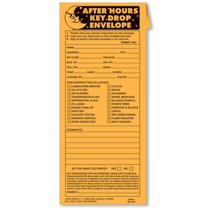 Key Drop Envelopes Mechanical (250)