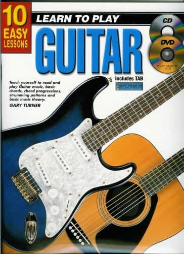 10 Easy Lessons - Learn to Play Guitar - Book, CD & DVD