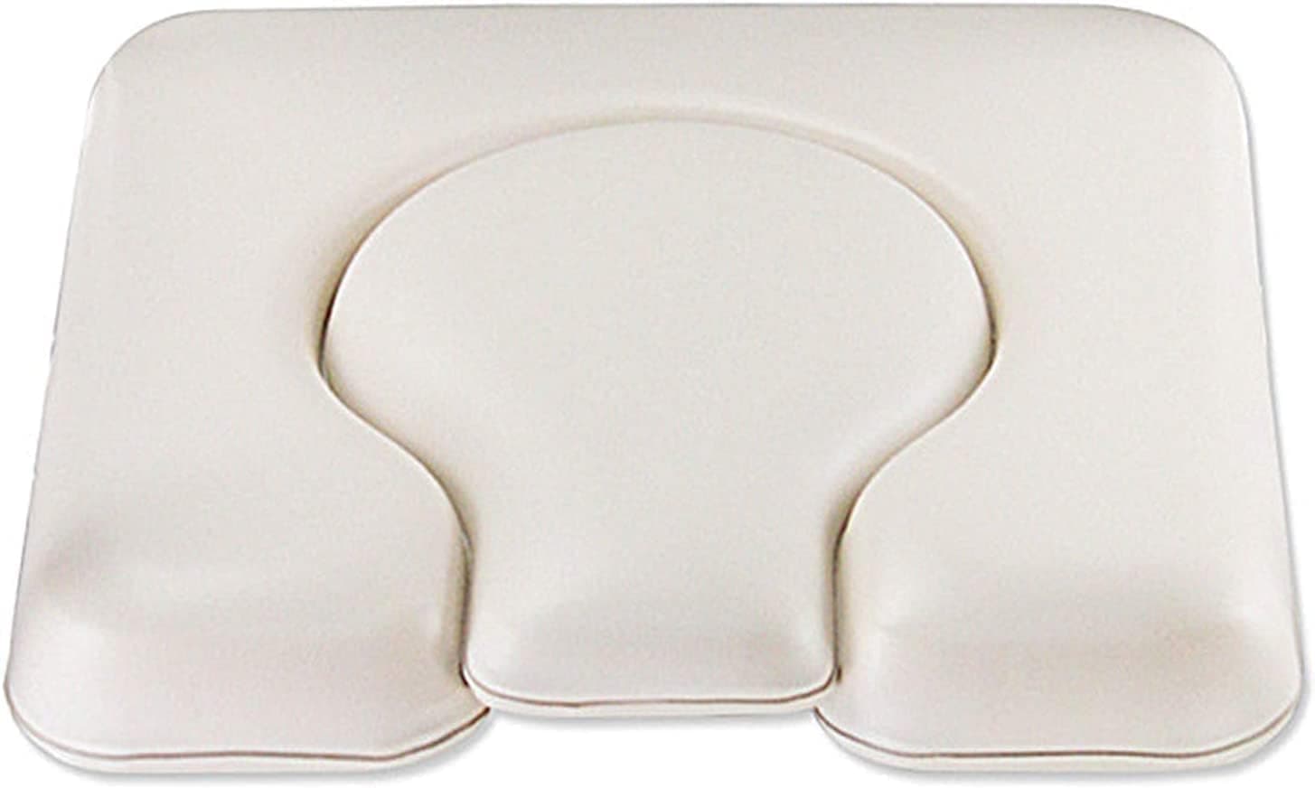 Commode Seat Cushion, White U Shape Padded Cushion for Bedside Commodes, Chair, Shower Wheelchair
