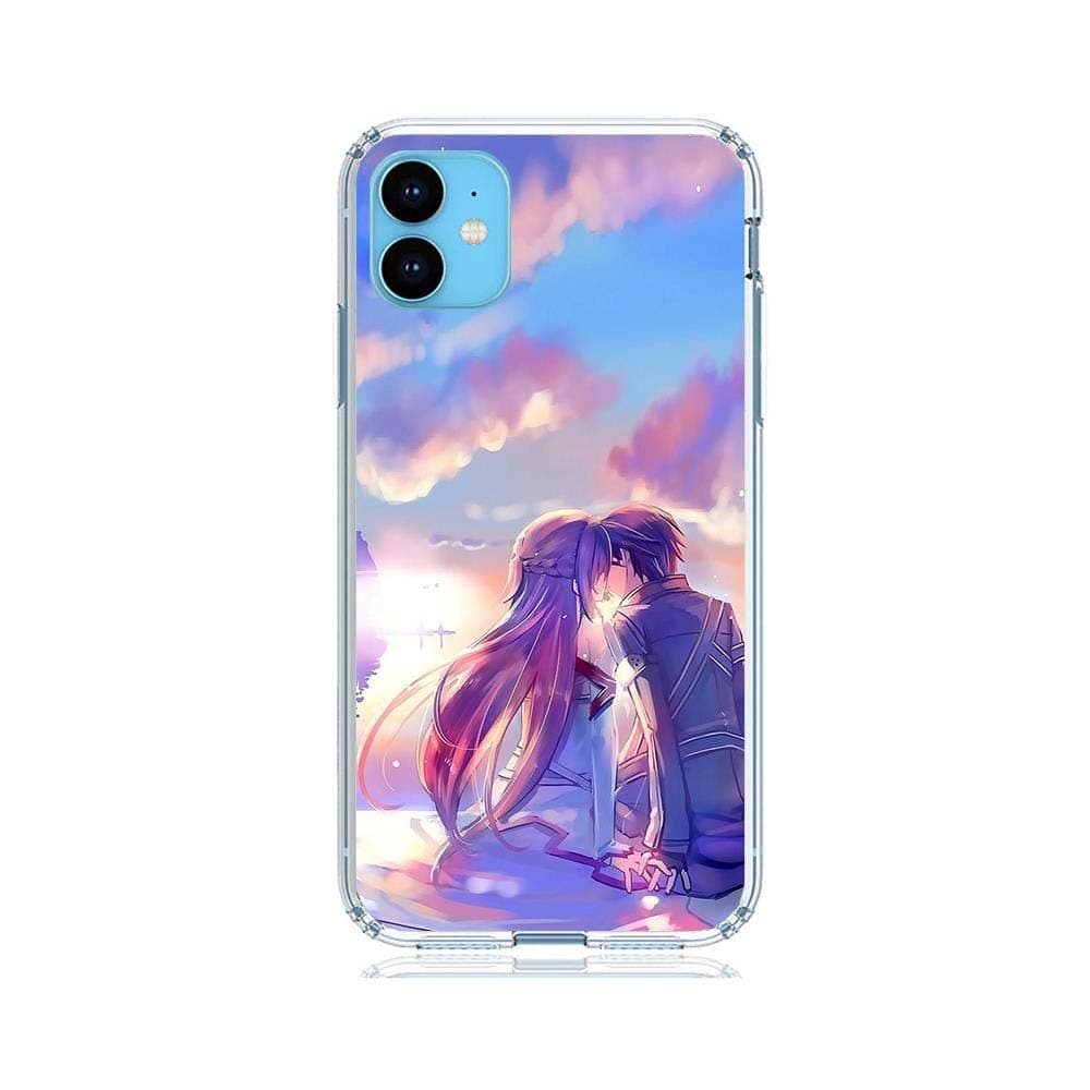 Clear Case for Apple iPhone 11, (6.1 inche) Sword-Art Online-SAO 7 Ultra Thin Soft Matte Rubber Coque Silikon Shockproof