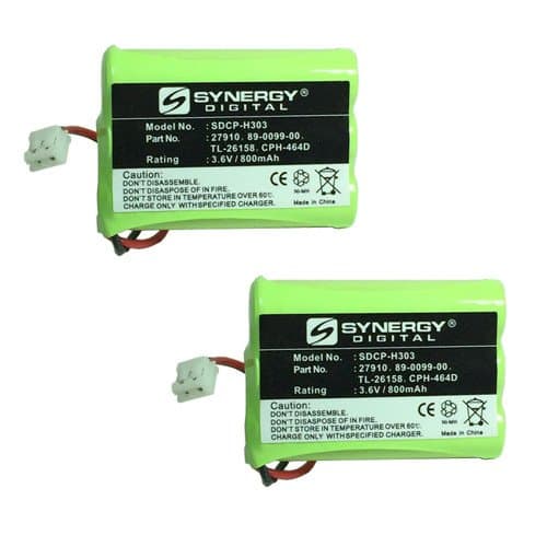 Southern Telecom MC-1000HS Cordless Phone Battery Combo-Pack Includes: 2 x SDCP-H303 Batteries