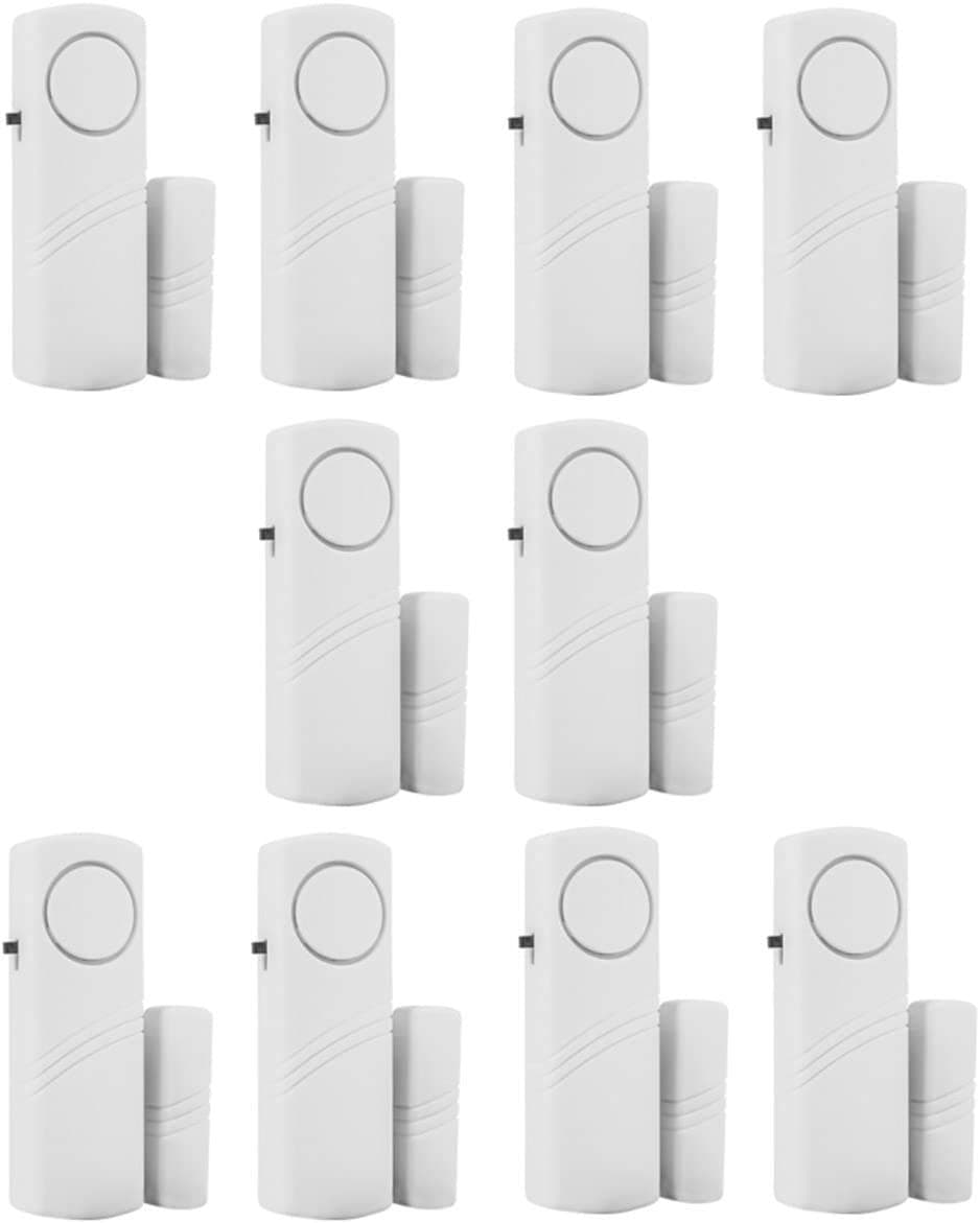 Wireless Door & Window Alarm, Door Window Sensor Alarm System Siren for Cabinets, and Office, Pack of 10