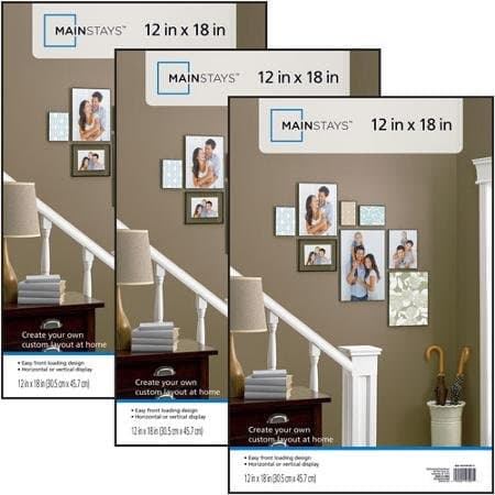 Classic Styles Mainstays Decor 12x18 Format Picture Frame, Set of 3