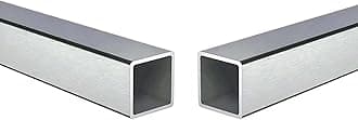Stainless Steel Square Tubing Tube 25mm x 25mm x 2mm x 350mm, 1" x 1" x 2/25" x 13.78" Long, 2 Pack 304 SS Square Tubings 2mm Thickness Polished Finished from Bopaodao