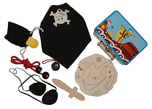 MaMaMeMo Pirate Accessory / Dressing Up Gift Set For Boys in Keepsake Tin (Doubles as a Lunch Box)