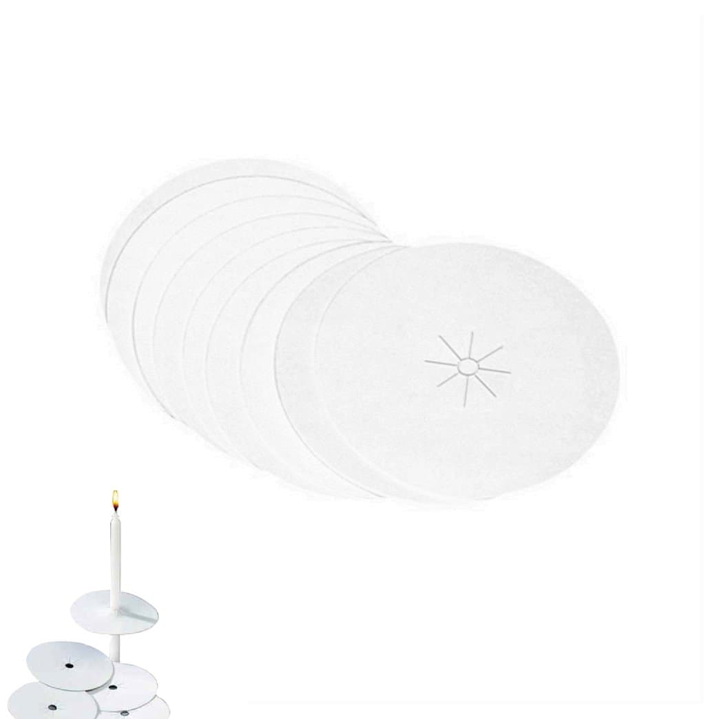 D'light Online Drip Protector - 100 Paper Bobeche Candle Holder for Candlelight Vigil, Church Service, Church Mass, Memorial Service and Devotional Candles (Set of 100)