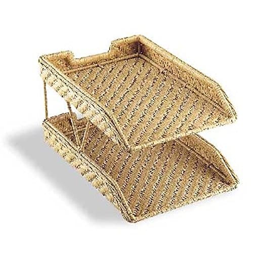 Organize It All Natural Wicker Office Desk Document Holder