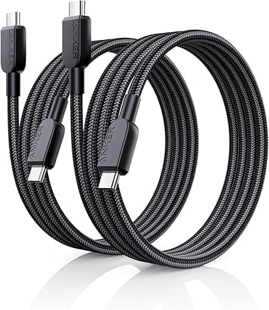Anker USB C to USB C Cable (6FT), 240W USB C Charging Cord Fast Charging for iPhone 16/15 Series, MacBook Pro 2020, iPad Air 4 and More (USB 2.0, Black)
